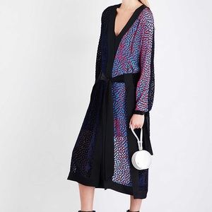 DVF Velvet Devoré Burnout Kimono Midi Dress